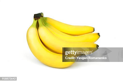 Organic fresh golden bananas with vibrant peel